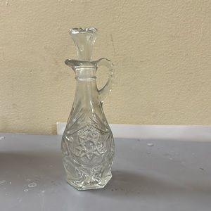 Vintage Anchor Hocking Condiment Bottle Star of David & Starburst Pitcher w/ Lid